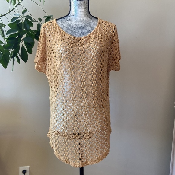 URBAN Outfitters/Anthropologie Staring at Stars crochet yellow top! Size medium. - Picture 3 of 7